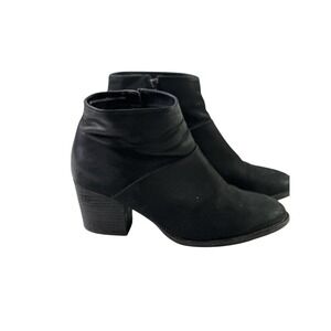 Blondo Ankle Boots Black Waterproof Suede Block Heel‎ B5874-014 9.5M